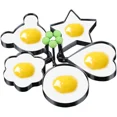 thumbnail image 1 of Stainless Steel Egg Molds, 5 Pack 3.5 Inch Different Shape Silver, 1 of 5