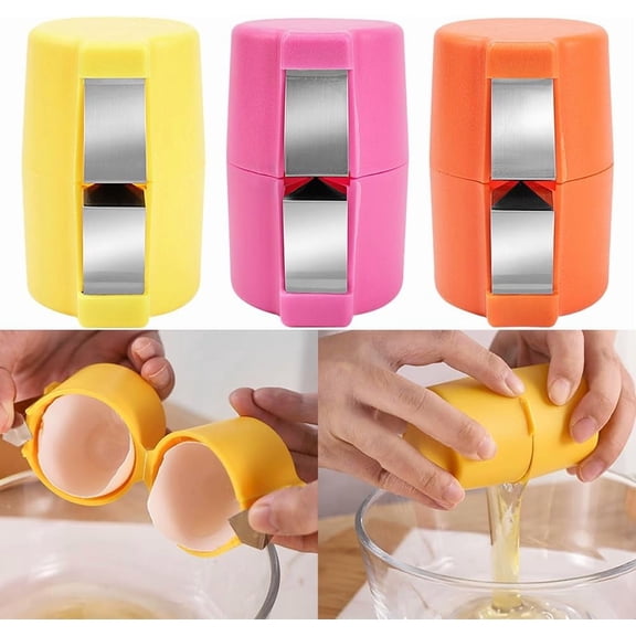 Stainless Steel Egg Opener,Egg Opener For Hard Boiled Eggs,Efficient Egg Cracking Tool,No Mess – Perfect Omelets, Scrambled Eggs & Baking