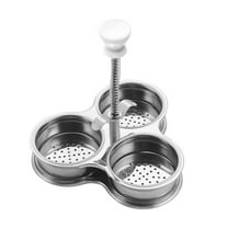 Stainless Steel Egg Poacher, Nonstick Poached Egg Pan with 3 Cups, Boiled Eggs Maker for Kitchen