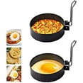 thumbnail image 1 of Stainless Steel Egg Ring,2 Pack Round Breakfast Household Mold Tool Cooking,Round Egg Cooker Rings For Cooking Egg Maker Molds, 1 of 4