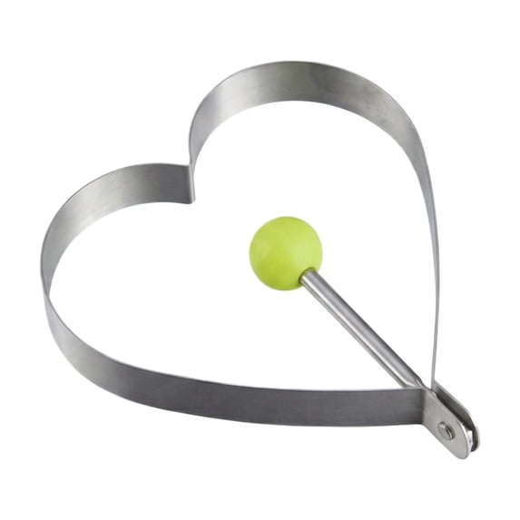 Stainless Steel Egg Ring, Heart Shape Fried Egg Mold, Round Egg Cooker Breakfast, Poached Egg Maker 4 Inch