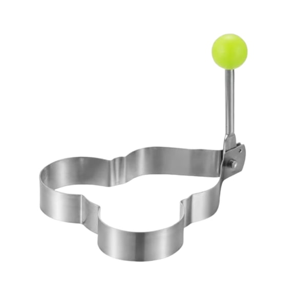 Stainless Steel Egg Ring Molds, With Non Stick Metal Mold Shaper Circles For Fried Egg Frying Or Shaping Eggs, Household Kitchen Cooking Tool Mickey Shape