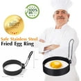 thumbnail image 1 of Stainless Steel Egg Ring Non Stick Round Pancake Maker Cooking Tool For Shaping Eggs Frying McMuffin 1 Piece 7.7 * 2 * 7.5CM Easy Use Cool Handle Easy Clean For Omelettes Biscuits Pancakes Desserts, 1 of 8