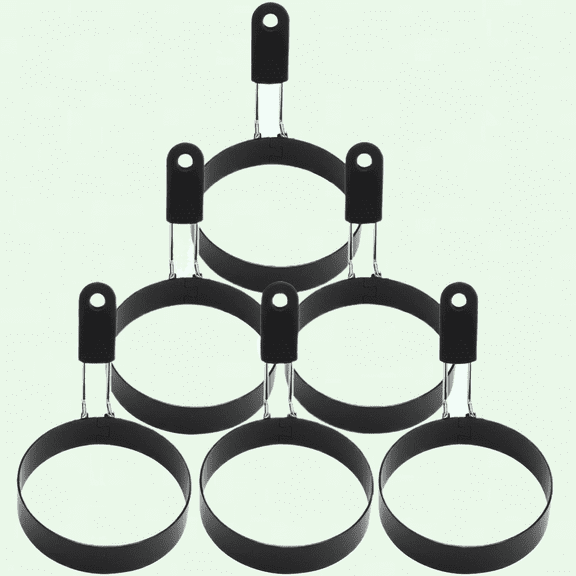 Stainless Steel Egg Rings 4 Pack, 3 Inch, Non-stick, for Fried Eggs, Pancakes, and Grilling