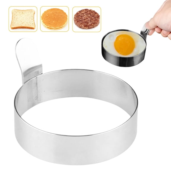 Stainless Steel Egg Rings, Omelette Mold, Pancake Cooking Ring, Breakfast Shaper Tool, Includes 1 Egg Mold