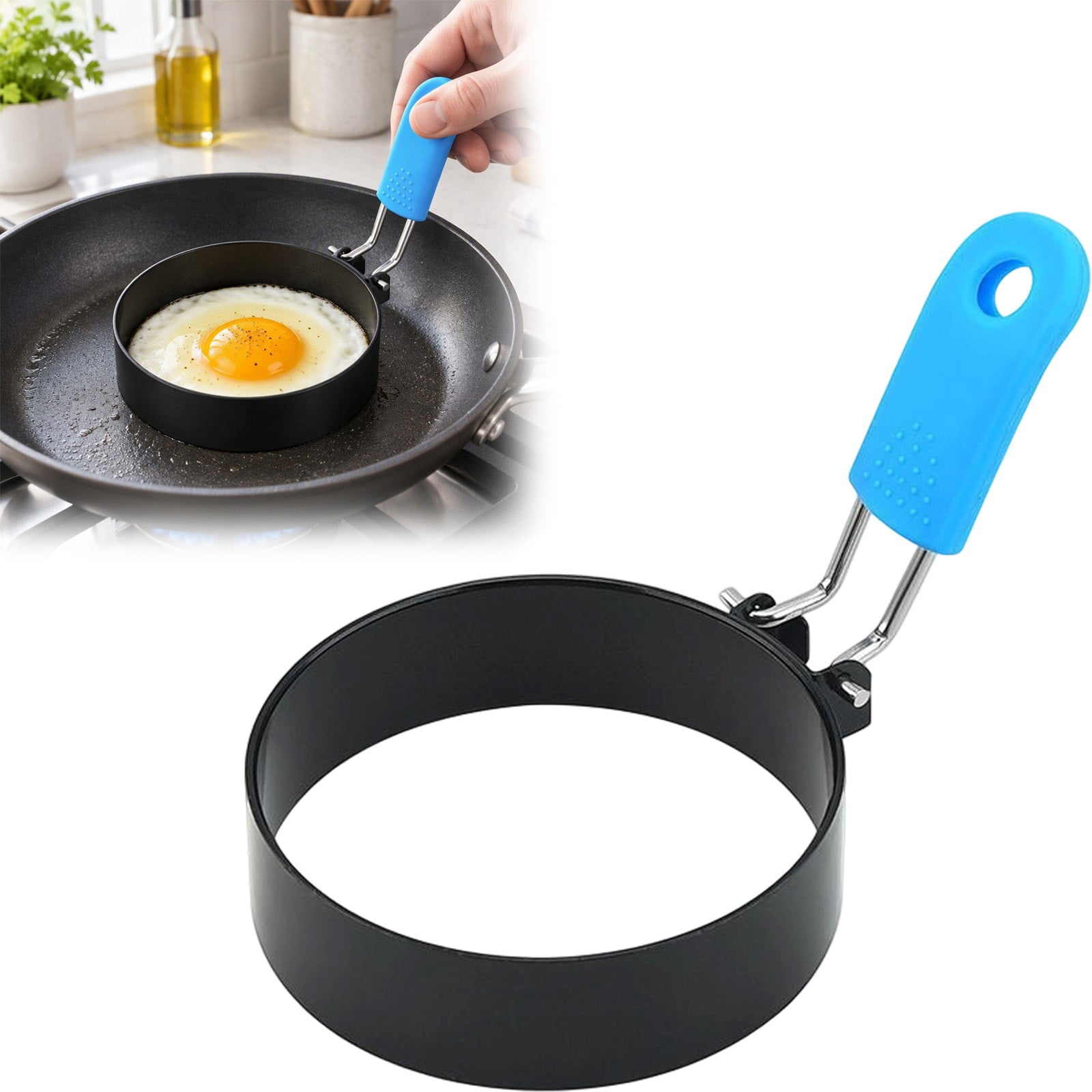 Stainless Steel Egg Rings, Round Cooker Rings, Pancake Shapers with ...