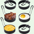 thumbnail image 1 of Stainless Steel Egg Rings for Frying, 6-Pack, Nonstick Round Egg Cooker Ring, 1 of 1