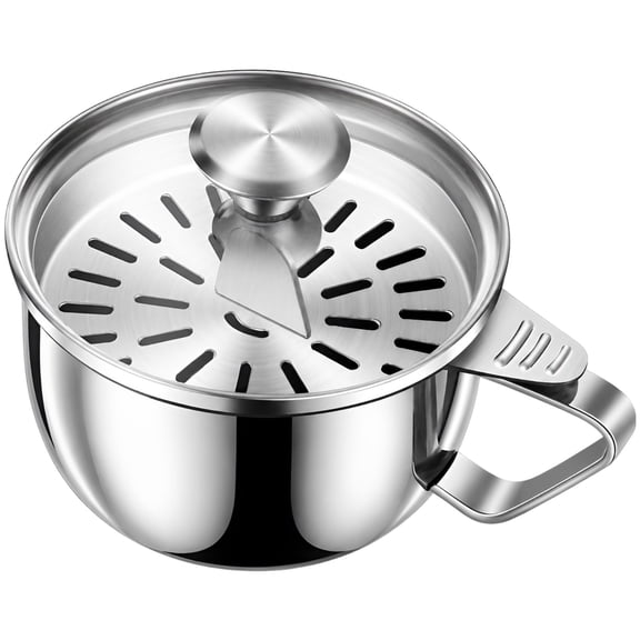 Stainless Steel Egg Separator, 6.3 Inch Egg Yolk White Separator with 16.9 oz Container & Glass Lid, 304 Food-Safe Tool for Home Kitchen, Baking & Efficient Cooking