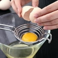 thumbnail image 1 of Stainless Steel Egg Separator Egg Yolk White Filter Separator Divider Kitchen Gadgets Baking Tool, 1 of 8
