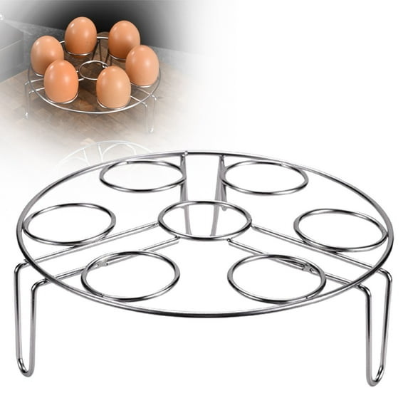 Stainless Steel Egg Steamer Rack Large Single Tier 17.5x5.5cm Steaming Rack for Pressure Cooker Pot Rice Cooker Versatile Steamer Basket Insert and Pot Rack Stand
