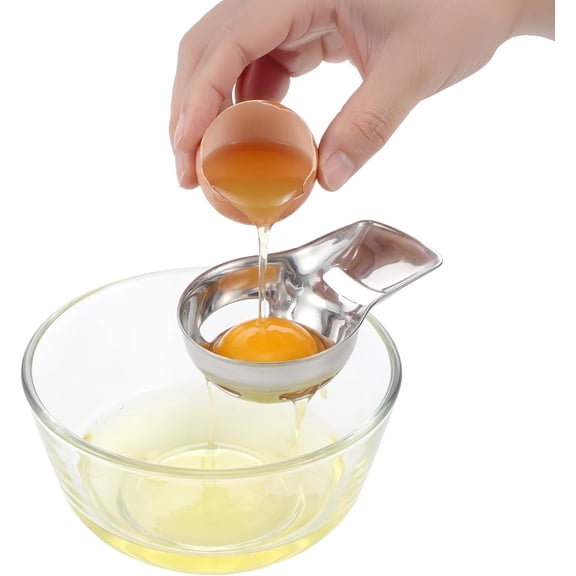 Stainless Steel Egg Yolk Separator Tool for Raw Eggs, Egg White Separator, 3.54x2.17 inches