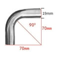 thumbnail image 1 of Stainless Steel Elbow 90 degree Mandrel Bend 90 ° Tube Polished Pipe DIY New, 1 of 10