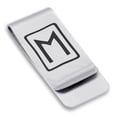 thumbnail image 1 of Stainless Steel Elder Futhark Ehwaz Rune Classic Slim Money Clip Credit Card Holder, 1 of 2