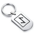 thumbnail image 1 of Stainless Steel Elder Futhark Eihwaz Rune Dog Tag Keychain Circle Ring, 1 of 2