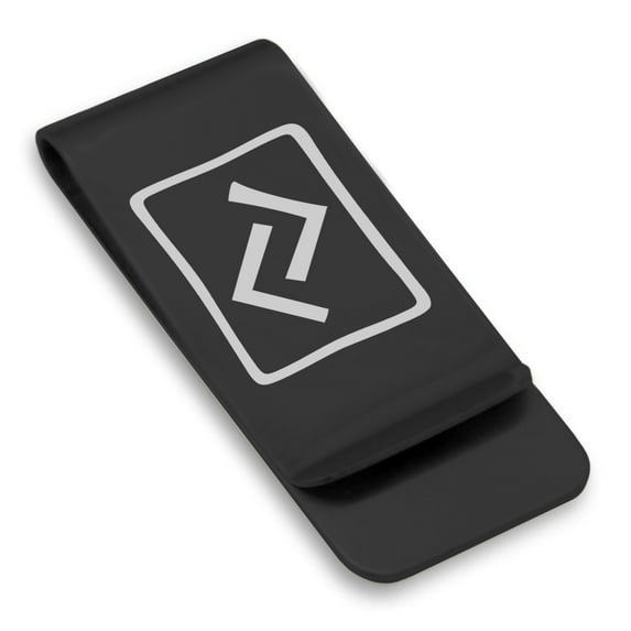 Stainless Steel Elder Futhark Jera Rune Classic Slim Money Clip Credit Card Holder