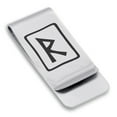 thumbnail image 1 of Stainless Steel Elder Futhark Raidho Rune Classic Slim Money Clip Credit Card Holder, 1 of 2