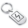 thumbnail image 1 of Stainless Steel Elder Futhark Sowulo Rune Dog Tag Keychain Circle Ring, 1 of 2