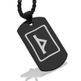 thumbnail image 1 of Stainless Steel Elder Futhark Thurisaz Rune Dog Tag Pendant Necklace, 1 of 3