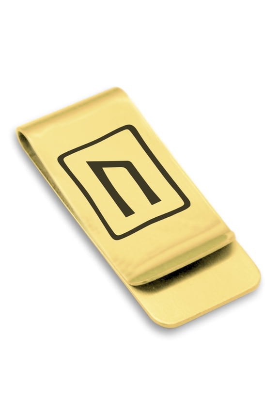 Stainless Steel Elder Futhark Uruz Rune Classic Slim Money Clip Credit Card Holder
