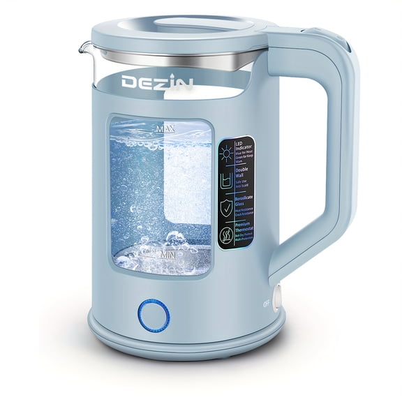 Stainless Steel Electric Kettle, 1.5 Liter Tea Kettle Electric & Hot Water Kettle, Fast Boil with LED Light, Auto Shut-Off And Boil-Dry Protection