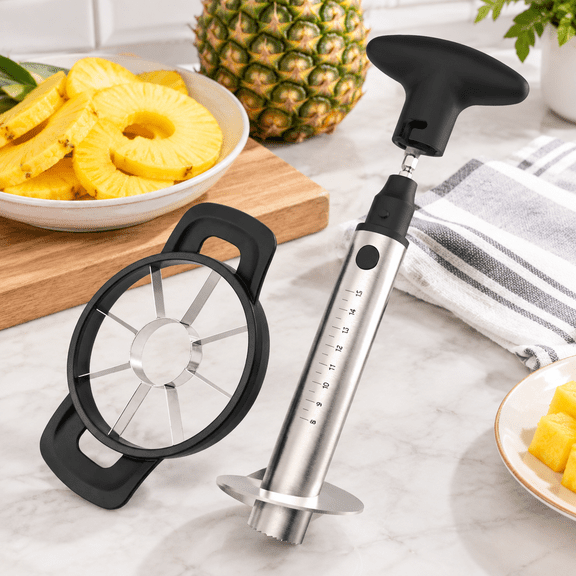 Stainless Steel Electric & Manual Pineapple Corer Slicer Kitchen Tool