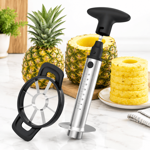Stainless Steel Electric & Manual Pineapple Corer and Slicer Kitchen Tool