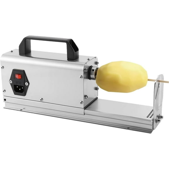 Stainless Steel Electric Potato Spiralizer, Commercial Tornado Potato Twister with 2 Blades, Tornado Potato Spiral Cutter