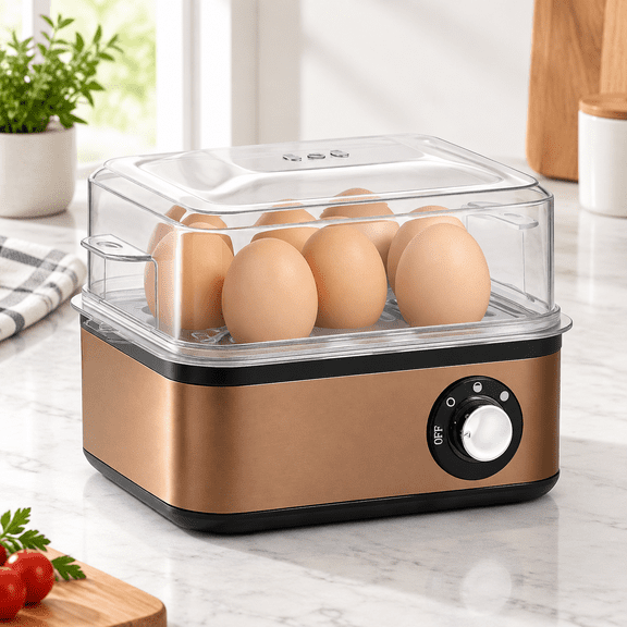Stainless Steel Electric Rapid Egg Cooker 8 Capacity 500w Soft/medium/hard Boiled Boiler Poacher Steamer Omelet Maker Auto Shut-o