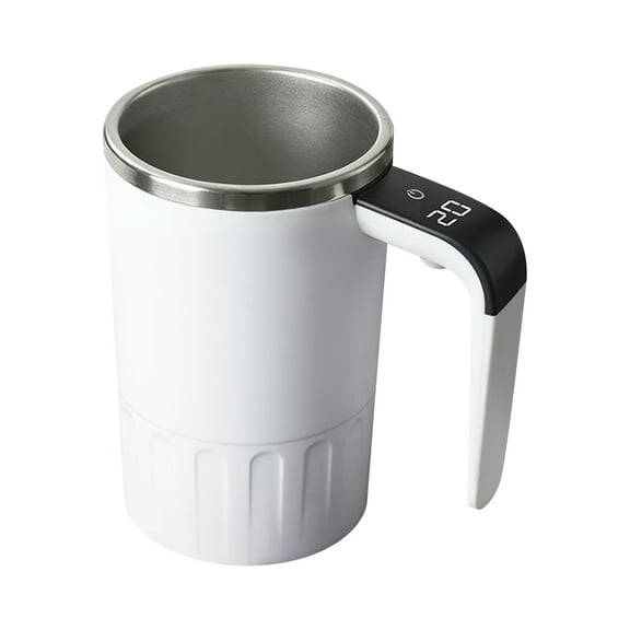 Stainless Steel Electric Temperature Control Mug with Digital Display and Insulated Handle for Hot and Cold Beverages