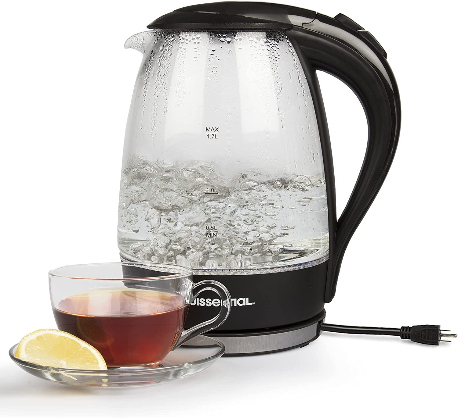 Aiwa 2 in 1 Black Infusion Kettle, Boil and Brew with Removable Stainless  Steel Tea Infuser, 7 Cup or 1.7 Liter Capacity, LED Indicator Light
