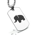 thumbnail image 1 of Stainless Steel Elephant Good Luck Charm Dog Tag Pendant Necklace, 1 of 3