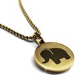 thumbnail image 1 of Stainless Steel Elephant Good Luck Charm Round Medallion Pendant Necklace, 1 of 3