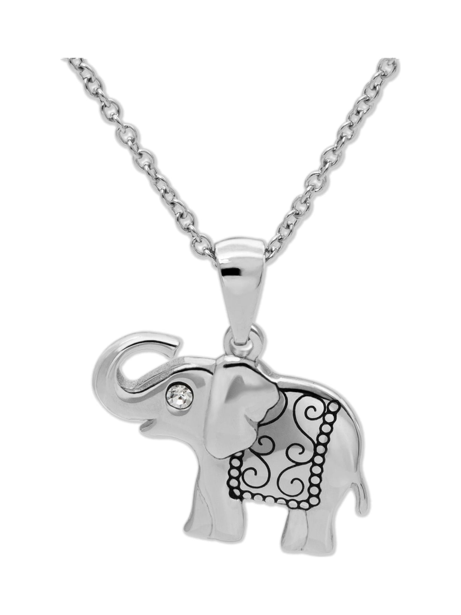 Stainless Steel Elephant Pendant, 18 Chain with 2 Extender - Walmart.com