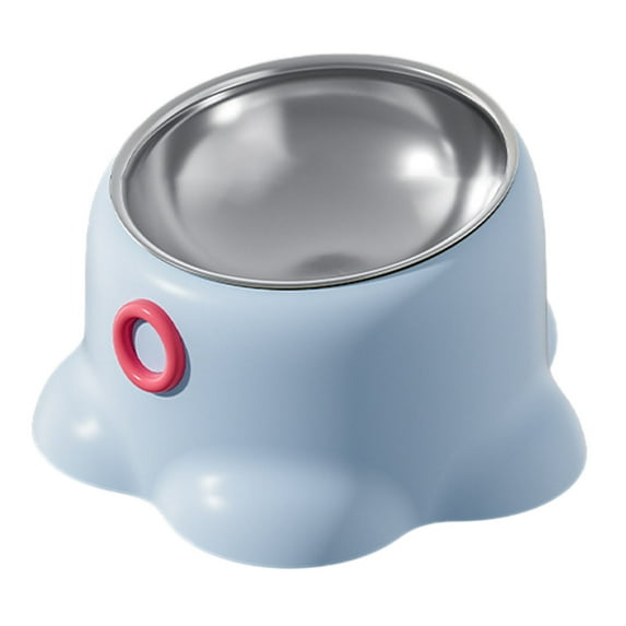 Elevated Pet Feeding Bowl with Sturdy Base - Heavy Duty Stainless Steel Dish Ideal for Indoor and Outdoor Use Unique Design for Cats and Dogs