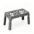 thumbnail image 1 of Stainless Steel Elevated Dog Bowls, Anti-Slip Raised Pet Feeder for Large Dogs, Adjustable Height Food And Water Bowls, 1 of 12