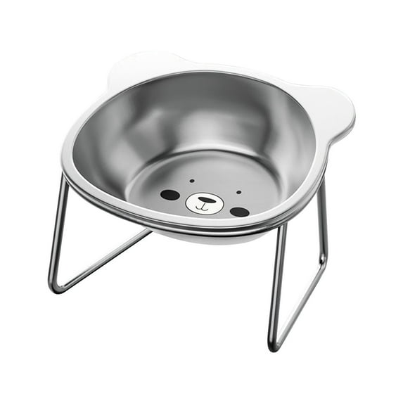 Stainless Steel Elevated Pet Bowl Raised Feeder with Non-Slip Base for Dogs Cats
