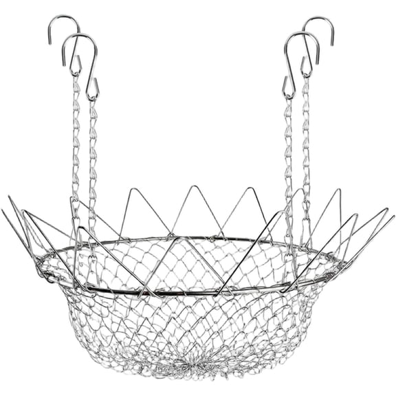 Stainless Steel Elevated Planter Riser, Adjustable Chain Support, Indoor Outdoor