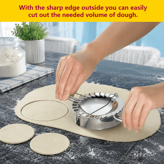 Stainless Steel Empanada Press Dumpling Maker, Large 4.5 Inches, For Ravioli Pierogi Turnovers