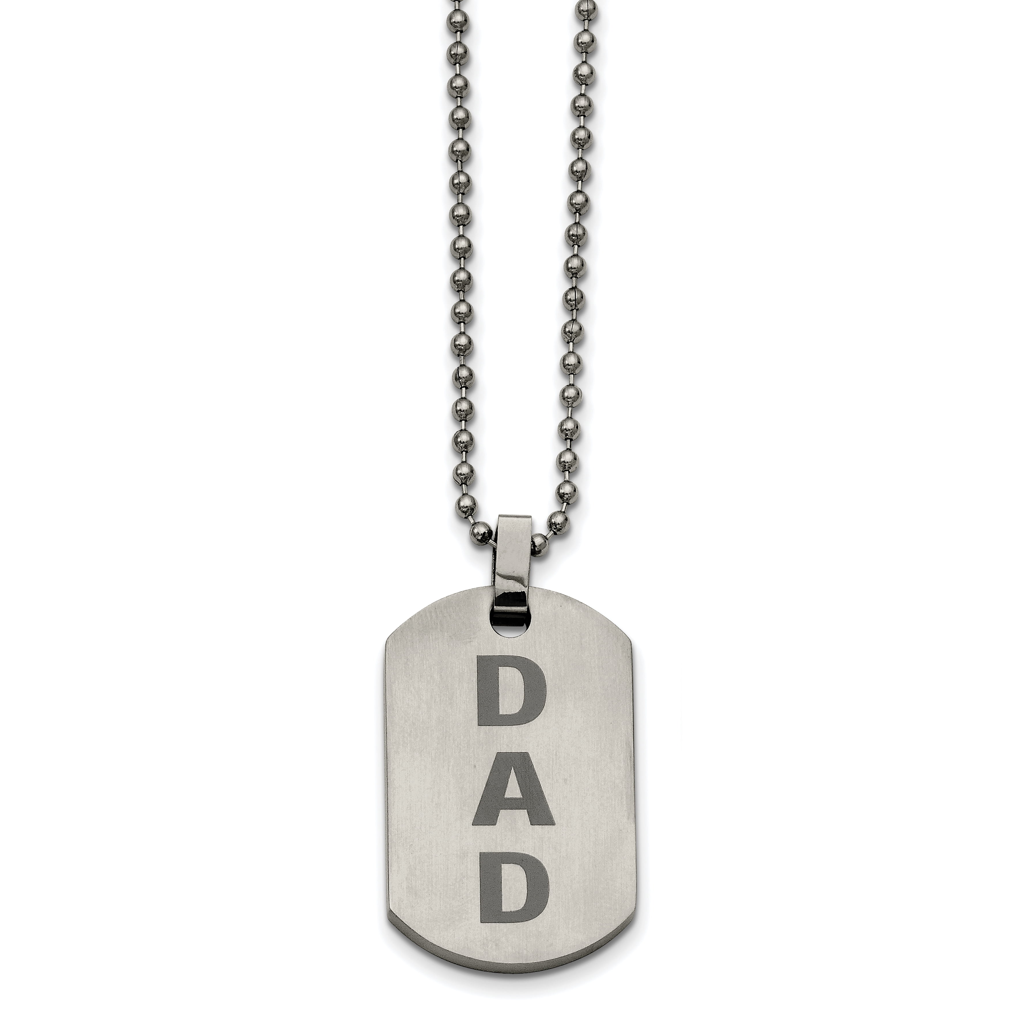 Dad dog shop tag necklace
