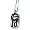 thumbnail image 1 of Stainless Steel Enameled Skull Dog Tag Necklace - 24 Inch, 1 of 2