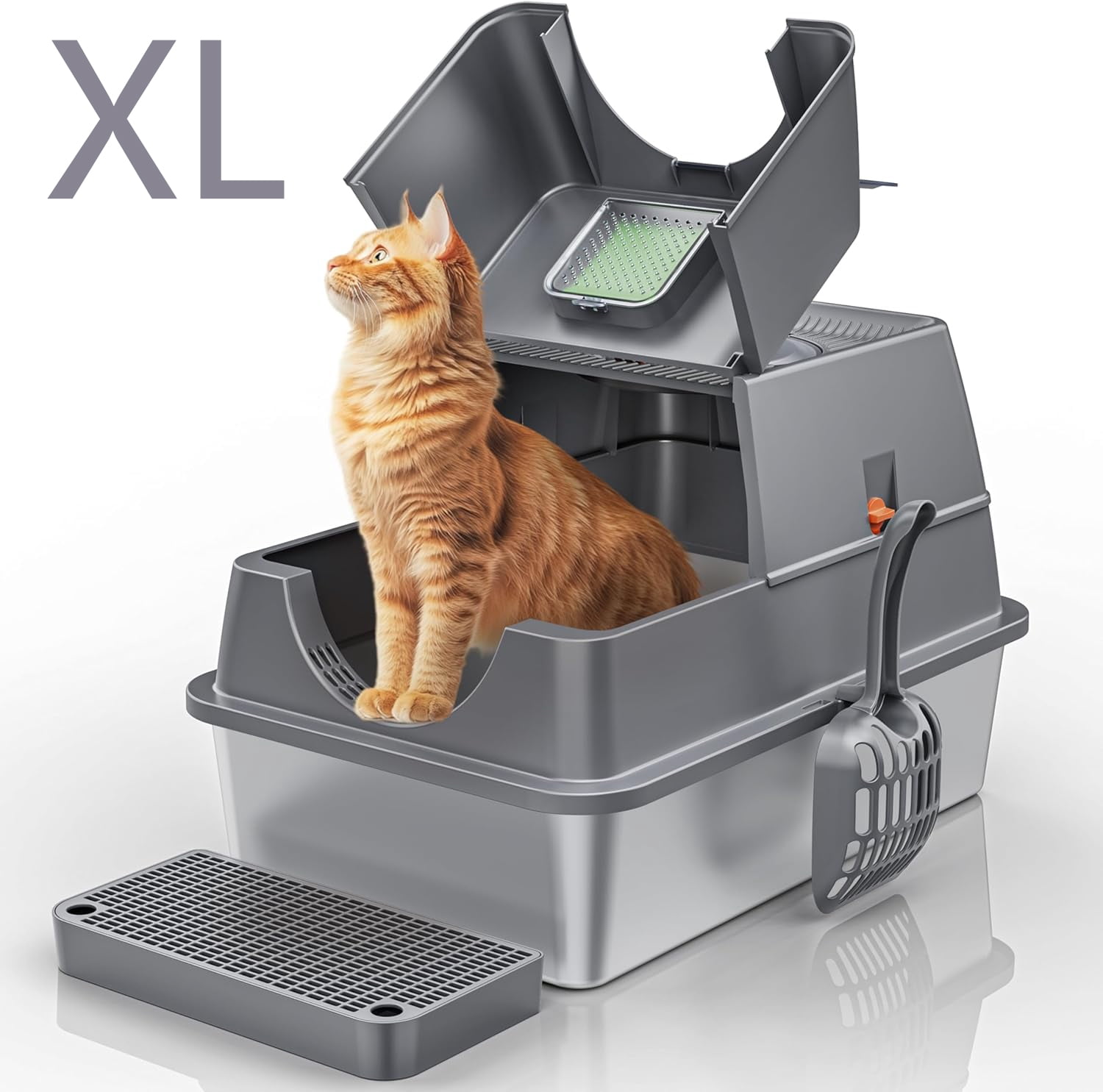 Enclosed Cat Litter Box – Large Space, Anti-Splash & Odor Control – Non-Stick Base, Easy to Clean for Indoor Cats – Durable & Cat-Friendly Design