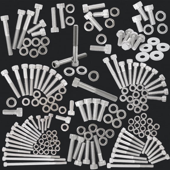 304 Stainless Steel Engine Bolt Kit for Yamaha Raptor 660R YFM660R 2001-2005 Complete Screw Nut Set (176 pcs)