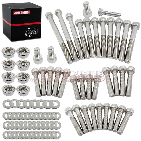 88Pcs Stainless Steel Engine Bolt Fastener Screw Kit for Yamaha Blaster 200 YFS200 1988-2006 ATV Engine Cover Hardware Replacement