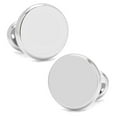 thumbnail image 1 of Stainless Steel Engravable Classic Round Cufflinks, 1 of 6