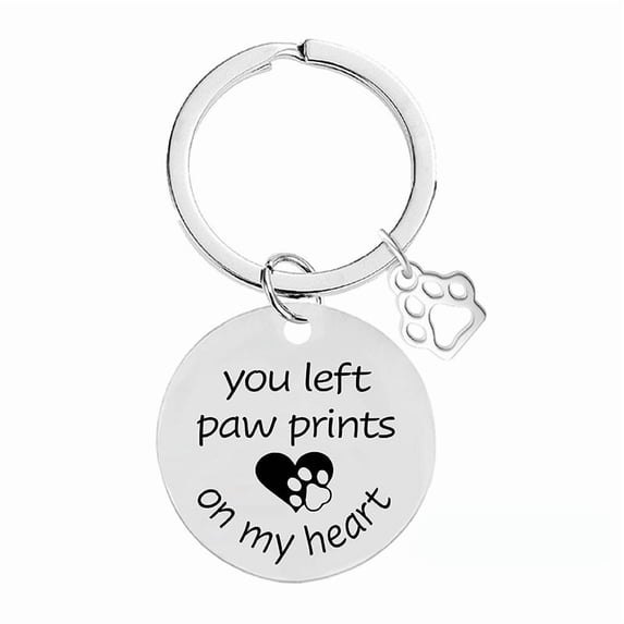 Stainless Steel Engraved Dog Tag Keychain For Dog Lovers and Lost Pet Owners Titanium Steel Pet Engraved Keychain