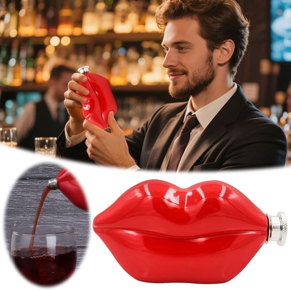 Stainless Steel Engraved Lip Design Flask Leak Proof For Outdoor Travel And Social Events Durable Portable Container