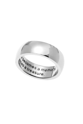 Stainless Steel Engraved Memorial Ring - "When Someone You Love Becomes a Memory..." size 6