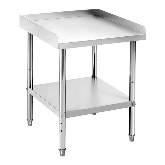 Stainless Steel Equipment Grill Stand Table 400 LBS Capacity NSF Certified with Adjustable Legs, 2 in Edge Baffle, for Hotel, Home