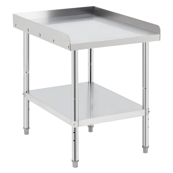 Stainless Steel Equipment Stand 30*30 Inches with Undershelf, NSF Commercial Prep & Work Table with Rear and Side Risers, Heavy Duty Grill for Kitchen, Bar, Restaurant, Home and Hotel
