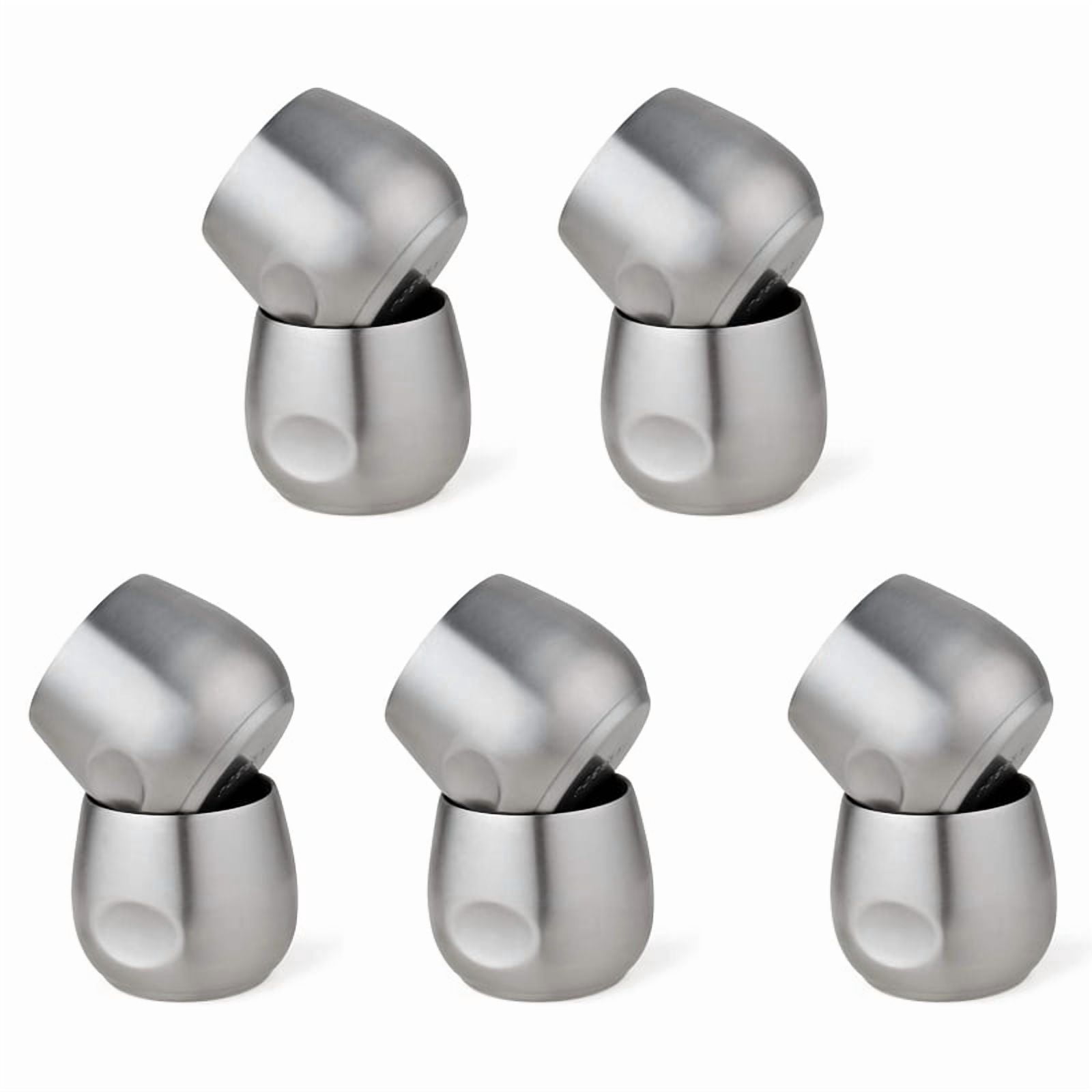 Stainless Steel Espresso Cups 10Pcs, 150Ml Double Wall Insulated Unbreakable Tumbler Small Cup for Outdoor Picnics Party